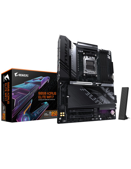 Mainboard, GIGABYTE, AMD B850, SAM5, ATX, Memory DDR5, Memory slots 4, B850AELITEWF71.1