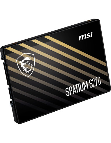 SSD, MSI, SPATIUM S270, 480GB, SATA, 3D NAND, Write speed 450 MBytes/sec, Read speed 500 MBytes/sec, 2,5", TBW 250 TB, MTBF 200