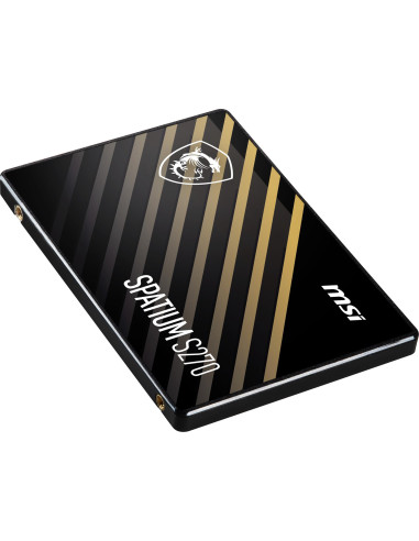 SSD, MSI, SPATIUM S270, 480GB, SATA, 3D NAND, Write speed 450 MBytes/sec, Read speed 500 MBytes/sec, 2,5", TBW 250 TB, MTBF 200