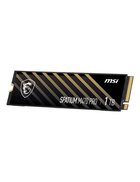 SSD, MSI, SPATIUM M470 PRO, 1TB, M.2, PCIe Gen4, NVMe, 3D NAND, Write speed 4500 MBytes/sec, Read speed 6000 MBytes/sec, 2.15mm