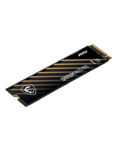 SSD, MSI, SPATIUM M470 PRO, 1TB, M.2, PCIe Gen4, NVMe, 3D NAND, Write speed 4500 MBytes/sec, Read speed 6000 MBytes/sec, 2.15mm