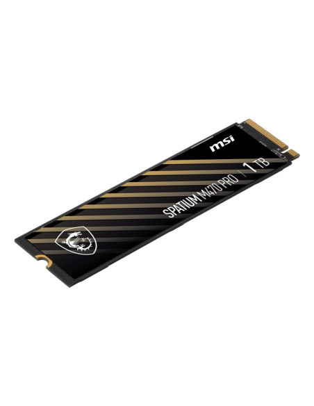 SSD, MSI, SPATIUM M470 PRO, 1TB, M.2, PCIe Gen4, NVMe, 3D NAND, Write speed 4500 MBytes/sec, Read speed 6000 MBytes/sec, 2.15mm
