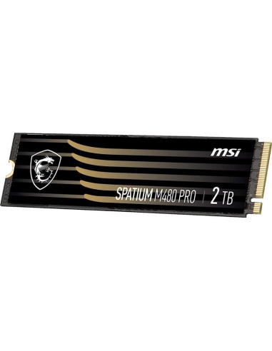 SSD, MSI, SPATIUM M480 PRO, 2TB, M.2, PCIe Gen4, NVMe, 3D NAND, Write speed 7000 MBytes/sec, Read speed 7400 MBytes/sec, 2.15mm