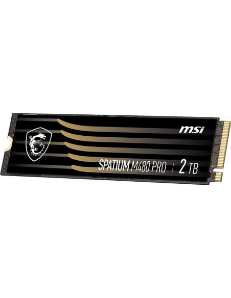SSD, MSI, SPATIUM M480 PRO, 2TB, M.2, PCIe Gen4, NVMe, 3D NAND, Write speed 7000 MBytes/sec, Read speed 7400 MBytes/sec, 2.15mm