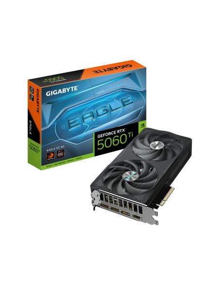 Graphics Card, GIGABYTE, NVIDIA GeForce RTX 5060 Ti, 8 GB, GDDR7, 128 bit, PCIE 5.0 16x, Dual Slot Fansink, GV-N506TEAGLEOC-8GD