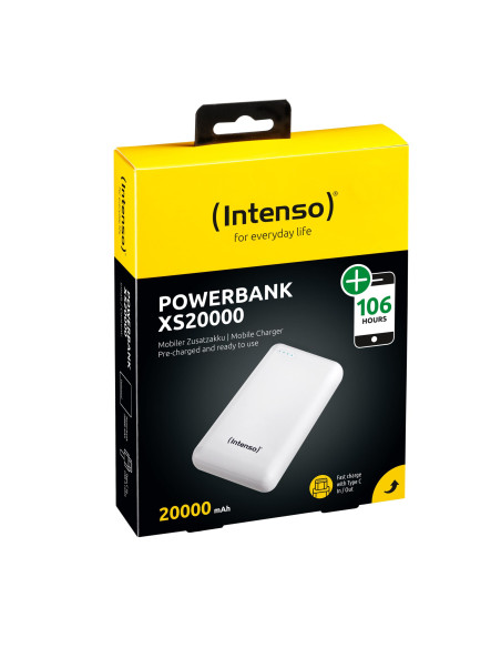POWER BANK USB 20000MAH/WHITE XS20000 INTENSO