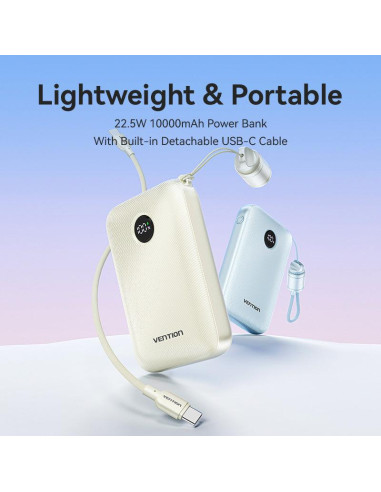 POWER BANK USB 10000MAH 22.5W/BLACK FKAB0-C VENTION