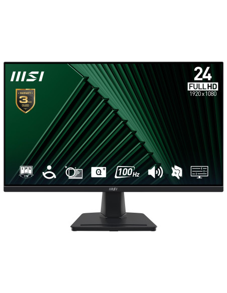 LCD Monitor, MSI, PRO MP245G, 23.8", Business, Panel IPS, 1920x1080, 16:9, 100 Hz, 1 ms, Speakers, PROMP245G