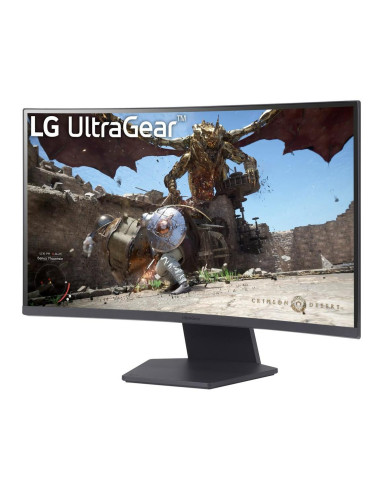 LCD Monitor, LG, 27GS60QC-B, 27", Gaming/Curved, Panel VA, 2560x1440, 16:9, 180 Hz, Matte, 1 ms, Tilt, Colour Black, 27GS60QC-B