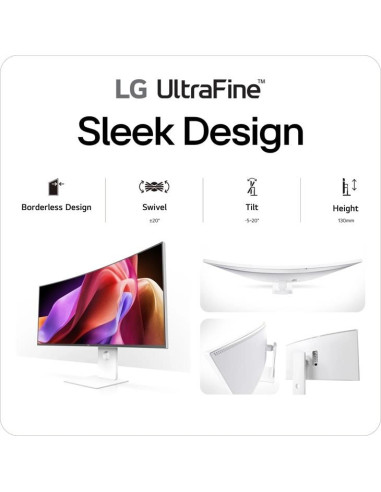 LCD Monitor, LG, 40 ", 5120 x 2160 pixels, WUHD, Native aspect ratio 21:9, Curved, 40U990A-W