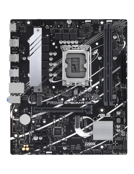 Mainboard, ASUS, Intel B760 Express, LGA1700, Micro-ATX, Memory DDR4, Memory slots 2, 2xPCI-Express 4.0 1x, 1xPCI-Express 4.0 1