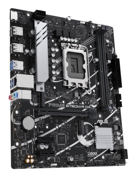 Mainboard, ASUS, Intel B760 Express, LGA1700, Micro-ATX, Memory DDR4, Memory slots 2, 2xPCI-Express 4.0 1x, 1xPCI-Express 4.0 1