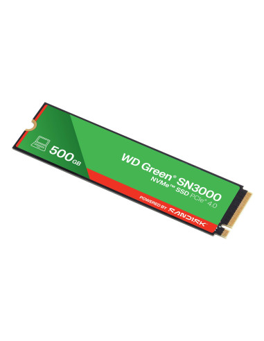 SSD, SANDISK, 150xTBW rating, MTBF 1.75 h, NVMe Yes, PCI Express 4.0, M.2, 500 GB, POWERED BY SANDISK, Green, WDS500G4G0E