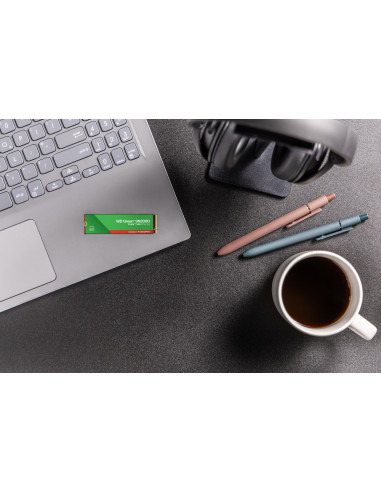 SSD, SANDISK, 150xTBW rating, MTBF 1.75 h, NVMe Yes, PCI Express 4.0, M.2, 500 GB, POWERED BY SANDISK, Green, WDS500G4G0E