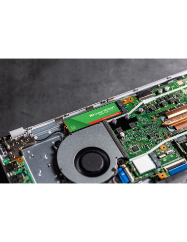 SSD, SANDISK, 150xTBW rating, MTBF 1.75 h, NVMe Yes, PCI Express 4.0, M.2, 500 GB, POWERED BY SANDISK, Green, WDS500G4G0E