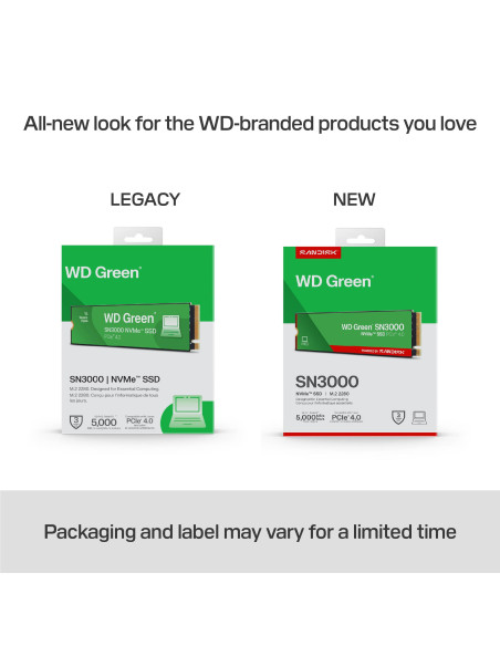 SSD, SANDISK, 150xTBW rating, MTBF 1.75 h, NVMe Yes, PCI Express 4.0, M.2, 500 GB, POWERED BY SANDISK, Green, WDS500G4G0E