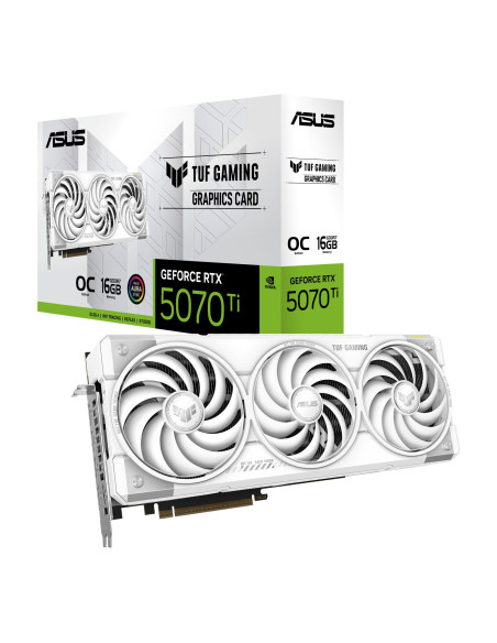Graphics Card, ASUS, NVIDIA, GeForce RTX 5070 Ti, 16 GB, GDDR7, 256 bit, PCI Express 5.0, Active, RTX5070TI-O16G-WHITE-GAM