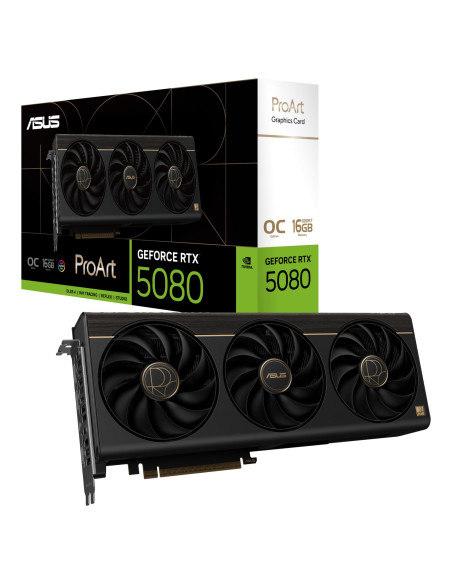 Graphics Card, ASUS, NVIDIA, GeForce RTX 5080, 16 GB, GDDR7, 256 bit, PCI Express 5.0, Active, PROART-RTX5080-O16G