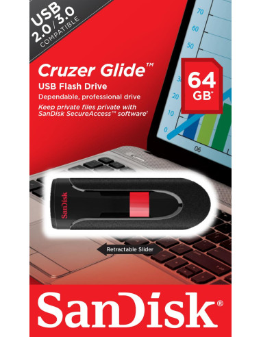 MEMORY DRIVE FLASH USB2 64GB/SDCZ60-064G-B35 SANDISK