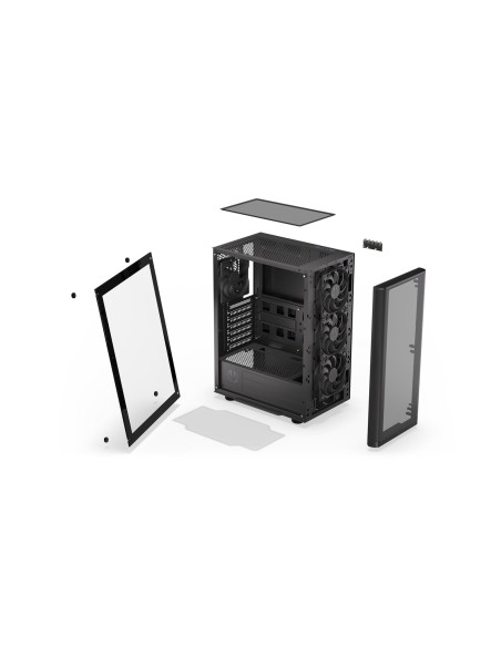 Case, ENDORFY, Ventum 200 Air, MicroTower, Case product features Transparent panel, Not included, ATX, MicroATX, MiniITX, Colou