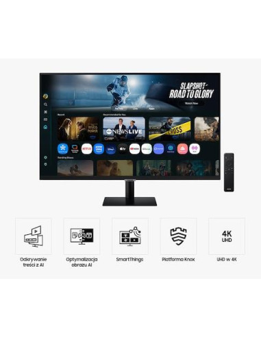 LCD Monitor, SAMSUNG, 32 ", 3840 x 2160 pixels, 4K Ultra HD, Native aspect ratio 16:9, LCD, Flat, LS32FM700UUXDU