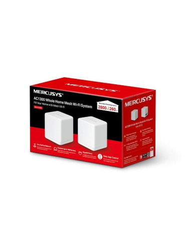 Wireless Router, MERCUSYS, Wireless Router, 2-pack, 1300 Mbps, Mesh, IEEE 802.11a, IEEE 802.11 b/g, IEEE 802.11n, IEEE 802.11ac