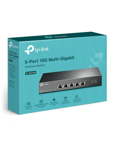 Switch, TP-LINK, Switch type Unmanaged, 5xRJ-45 ports, RJ-45 Ports Type 10G Ethernet (100/1000/10000), 5x10G Ethernet (copper) 