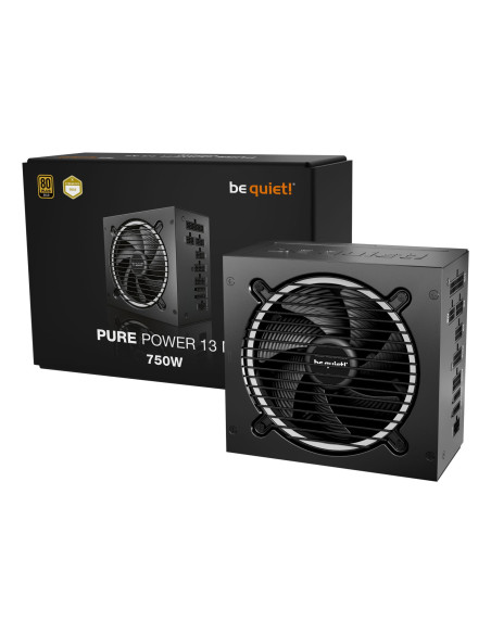 Power Supply, BE QUIET, Pure Power 12, 750 Watts, Peak Power 820 Watts, Efficiency 80 PLUS GOLD, PFC Active, MTBF 100000 hours,