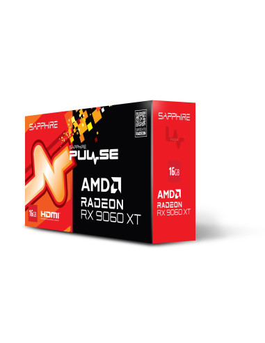 Graphics Card, SAPPHIRE, AMD Radeon RX 9060 XT, 16 GB, GDDR6, 128 bit, PCIE 5.0 16x, GPU 2700 MHz, Dual Slot Fansink, 2xHDMI, 1