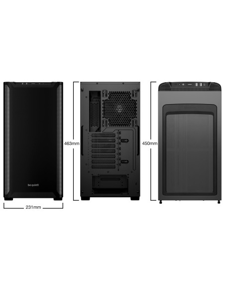 Case, BE QUIET, PURE BASE 501, MidiTower, ATX, MicroATX, MiniITX, Colour Black, BG073