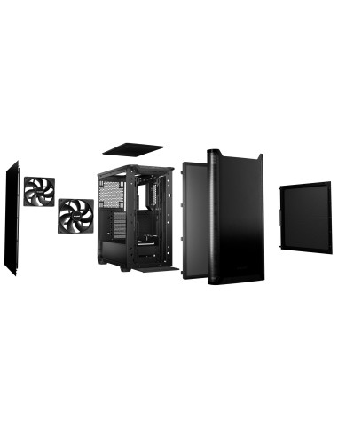 Case, BE QUIET, PURE BASE 501, MidiTower, ATX, MicroATX, MiniITX, Colour Black, BG073