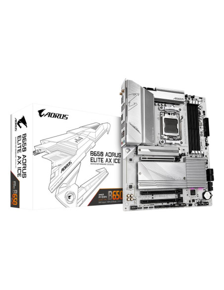 Mainboard, GIGABYTE, AMD B650, SAM5, ATX, Memory DDR5, Memory slots 4, B650AELITEAXICE1.1