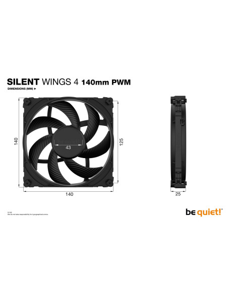 CASE FAN 140MM SILENT WINGS 4/BL096 BE QUIET