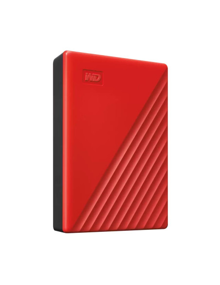 External HDD, WESTERN DIGITAL, My Passport, 6TB, USB 2.0, USB 3.2, Colour Red, WDBR9S0060BRD-WESN