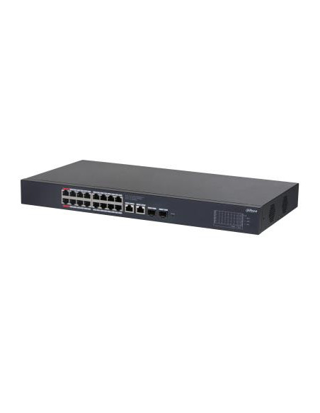 Switch, DAHUA, Desktop/pedestal, Rack, 16x10Base-T / 100Base-TX / 1000Base-T, 2xSFP, PoE ports 16, CS4220-16GT-240