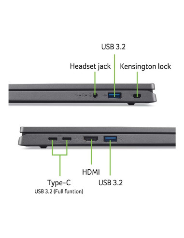 Notebook, ACER, Aspire, Go 17, CPU Intel Core 3, N355, 1.9 GHz, 17.3 ", 1920 x 1080 pixels, RAM 16 GB, LPDDR5-SDRAM, SSD 512 GB