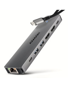 I/O HUB USB-C 7IN1 DUAL 4K/0.15M HMC-7HX2 AXAGON