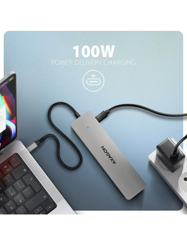 I/O HUB USB-C 7IN1 DUAL 4K/0.15M HMC-7HX2 AXAGON