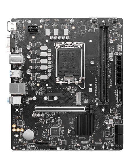 Mainboard, MSI, Intel H610, LGA1700, MicroATX, Memory DDR4, Memory slots 2, 1xPCI-Express 1x, 1xPCI-Express 16x, 1xM.2, 1x15pin