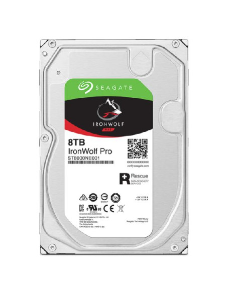 HDD, SEAGATE, IronWolf Pro, 8TB, SATA, 256 MB, 7200 rpm, 3,5", ST8000NT001