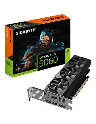 Graphics Card, GIGABYTE, NVIDIA GeForce RTX 5060, 8 GB, GDDR7, 128 bit, PCIE 5.0 16x, GPU 2512 MHz, Triple slot Fansink, GV-N50