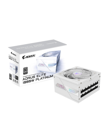 Power Supply, GIGABYTE, GP-AE1000PM PG5 ICE, 1000 Watts, Efficiency 80 PLUS PLATINIUM, PFC Active, MTBF 100000 hours, GP-AE1000