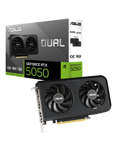 Graphics Card, ASUS, NVIDIA, GeForce RTX 5050, 8 GB, GDDR6, 128 bit, PCI Express 5.0, Active, DUAL-RTX5050-O8G