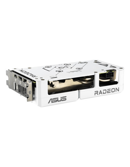 Graphics Card, ASUS, AMD, Radeon RX 9060 XT, 16 GB, GDDR6, PCI Express 5.0, Active, DUAL-RX9060XT-16G-WH