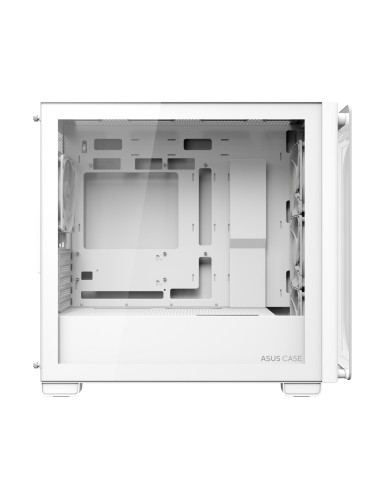 Case, ASUS, A23 PLUS, MidiTower, Case product features Transparent panel, MicroATX, MiniITX, Colour White, A23PLUSTG/ARGBWHITE