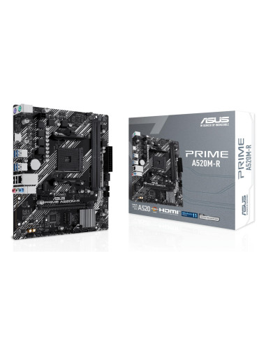 Mainboard, ASUS, AMD A520, SAM4, Micro-ATX, Memory DDR4, Memory slots 2, 1xPCI-Express 3.0 1x, 1xPCI-Express 3.0 16x, 1xM.2, 1x