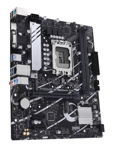 Mainboard, ASUS, Intel B760 Express, LGA1700, Micro-ATX, Memory DDR4, Memory slots 2, 2xPCI-Express 4.0 1x, 1xPCI-Express 4.0 1