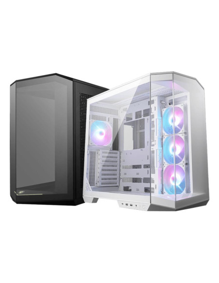 Case, MSI, MAG PANO 100R PZ, MidiTower, Case product features Transparent panel, ATX, MicroATX, MiniITX, Colour White, MAGPANO1