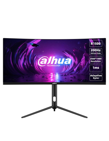 LCD Monitor, DAHUA, DHI-LM30-E330CA, 30", Gaming/Curved/21 : 9, Panel VA, 2560x1080, 21:9, 200Hz, 1 ms, Swivel, Tilt, Colour Bl