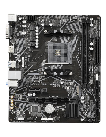Mainboard, GIGABYTE, AMD A520, SAM4, Micro-ATX, Memory DDR4, Memory slots 2, 1xPCI-Express 3.0 1x, 1xPCI-Express 3.0 16x, 1xM.2